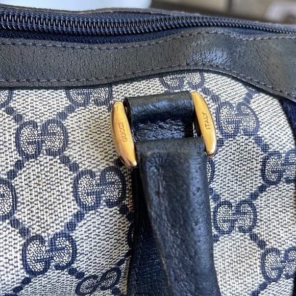 Gucci Vintage Monogram Boston Bag with Web Stripe - Picture 10 of 16